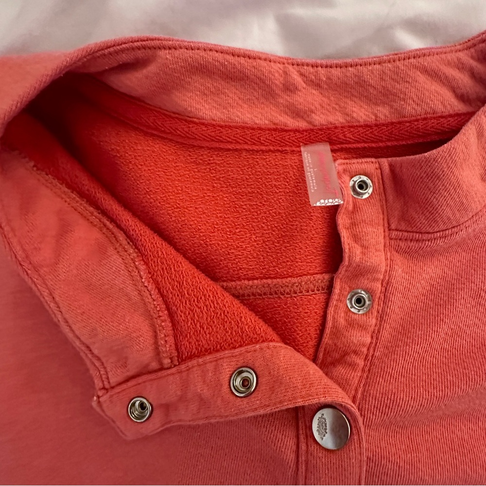 Fp Movement! Orange Half Button Pullover! - image 4